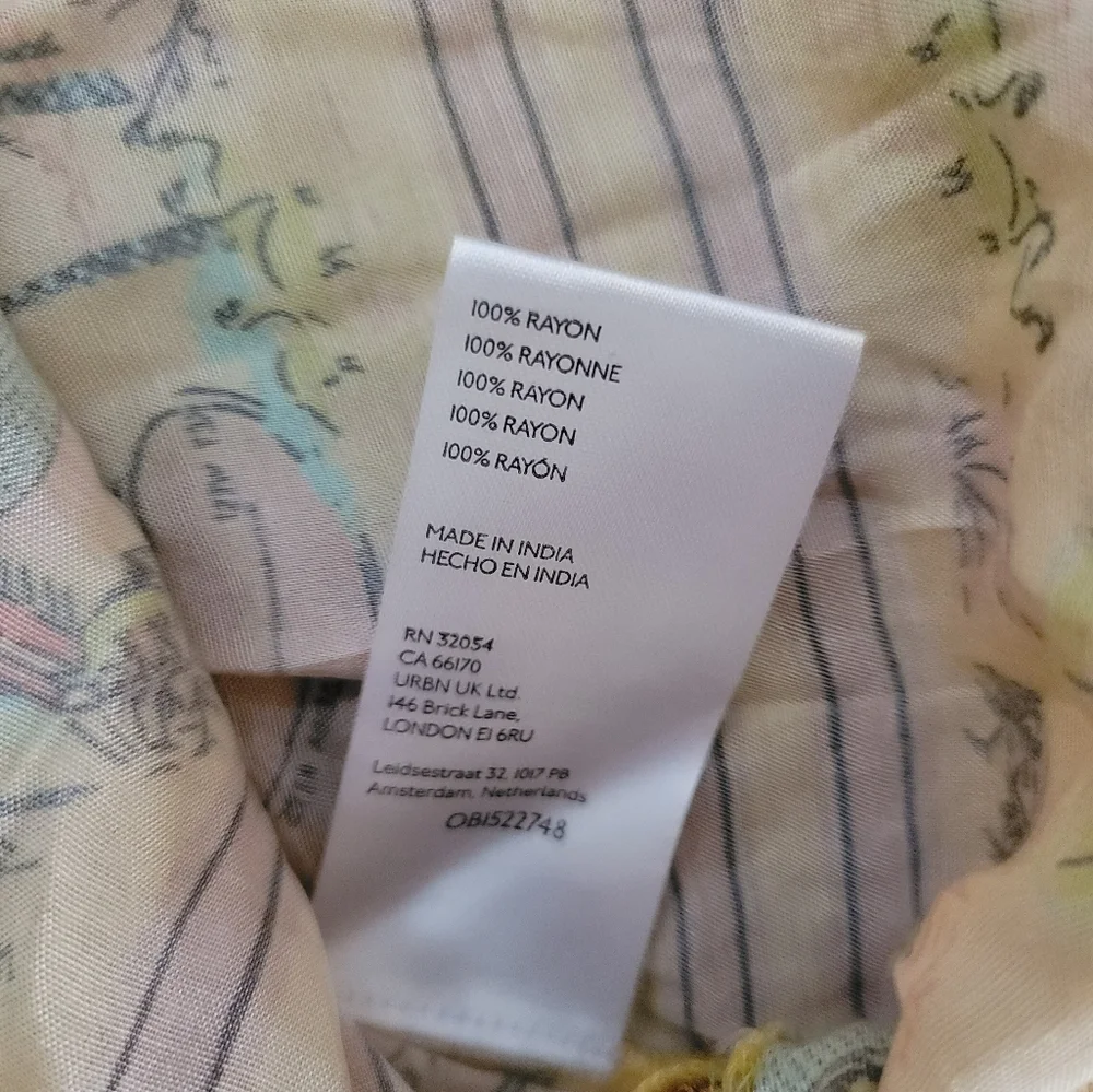 Urban Outfitter S Florida Print Women's Top - Picture 6 of 8